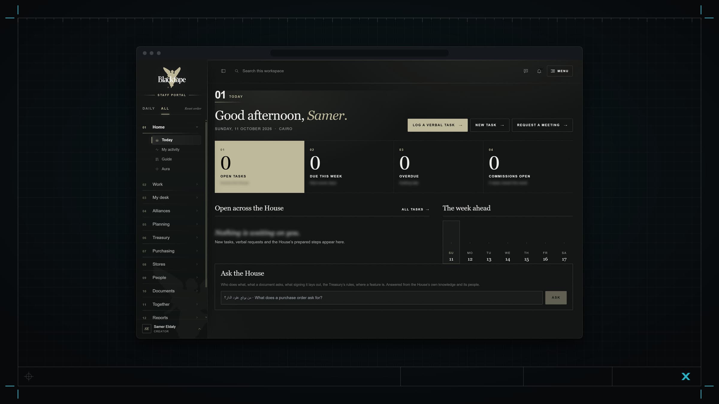 A staff portal that runs the business