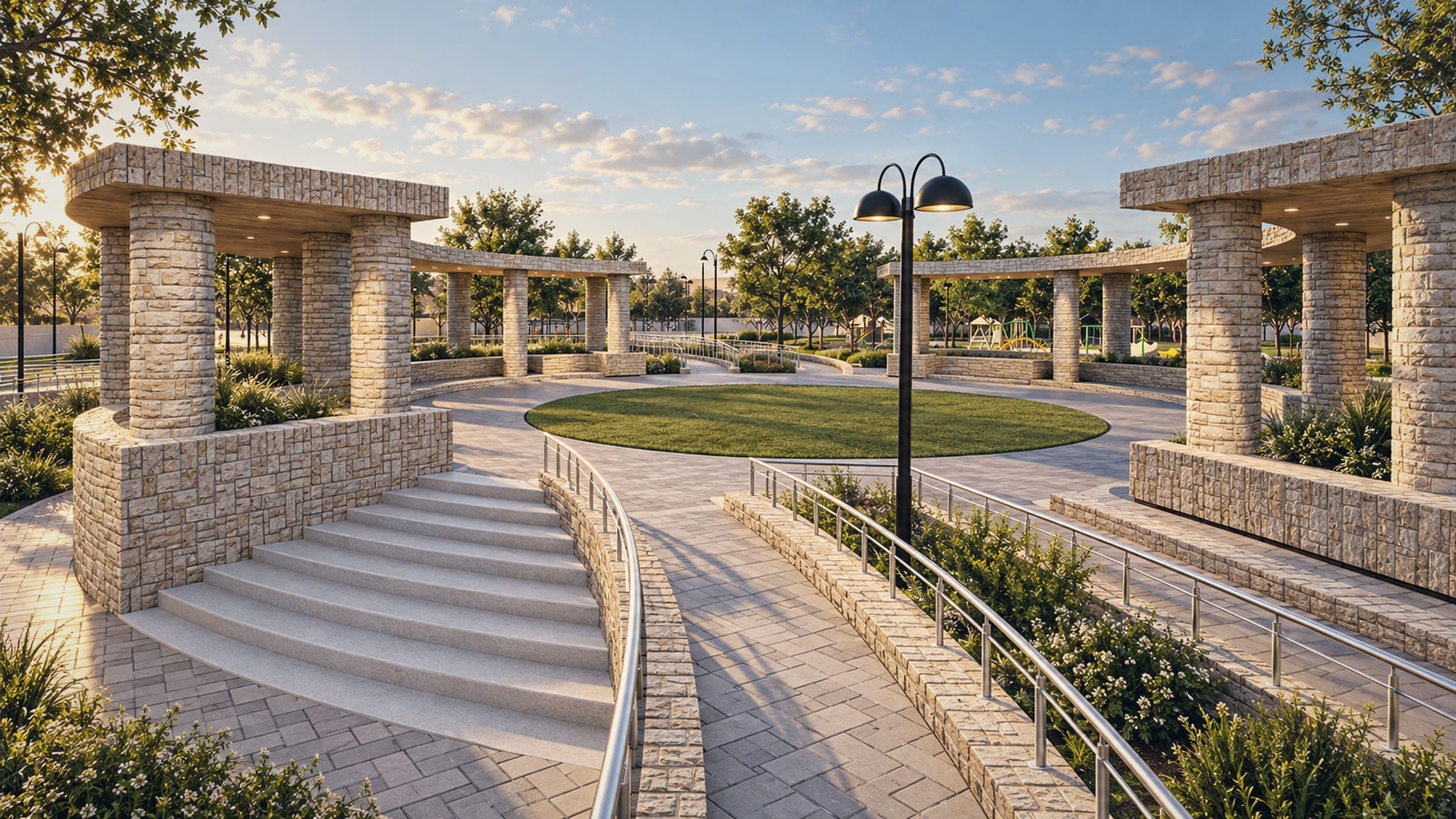 Fountain plaza